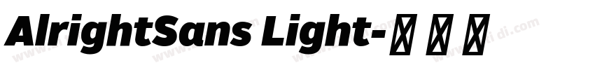 AlrightSans Light字体转换